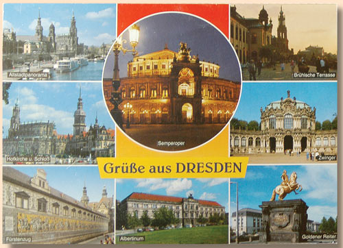 Немецкая открытка с видами социалистического Дрездена