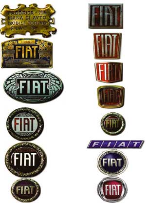 Эволюция логотипа Fiat