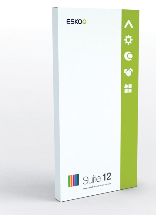 Рис. 2. Упаковка программного продукта Esko Suite 12. Этот пакет — масштабное обновление комплекта программного обеспечения для производства упаковки, этикеток, вывесок и рекламных стоек. Продажи обновленной версии Suite 12 по всему миру начнутся в июле 2012 года