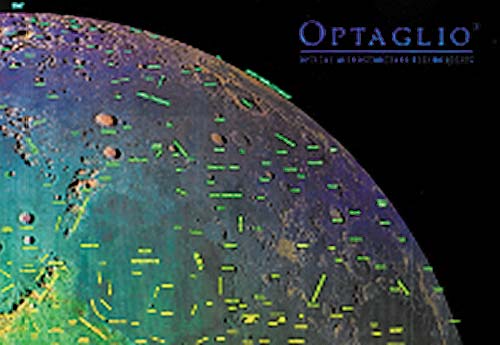 Рис. 2. Полиграфисту, обычно работающему с разрешением 300 dpi, наверное, трудно представить разрешение в 500 000 dpi. Компании Optaglio удалось трансформировать подробную карту Луны в голографическое изображение на площади 5Ѕ5 см