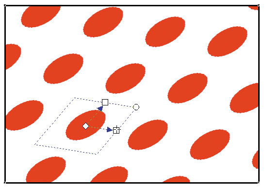 Рис. 16. Маркеры квадратной формы позволяют искажать узор, создавая иллюзию наклона по вертикали и горизонтали