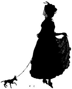 К.А.Сомов. Дама с собачкой. Заставка из журнала «Золотое руно». 1906 г.