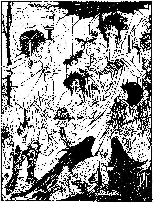 Иллюстрация из «Правдивой истории» Лукиана, 1894 г.