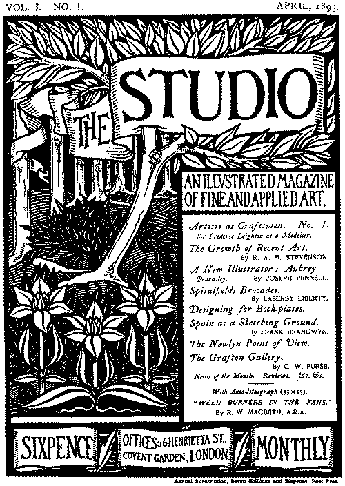 Обложка журнала «Студио», 1893 г.