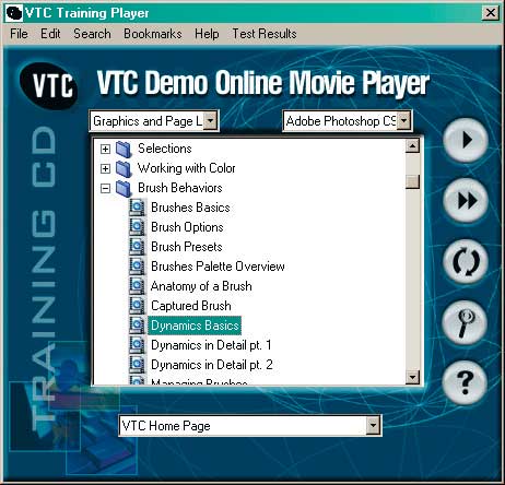 Плеер от VTC Online University, который соединяется с сервером и закачивает материалы по выбранным курсам
