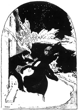 Л.С.Бакст. Фронтиспис для книги А.А.Блока «Снежная маска». 1907