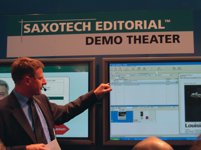 Презентация редакционной системы на стенде компании SAXOTECH Integrated MediaWare