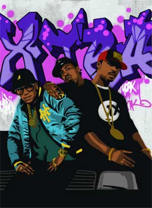Плакат «1XTRA Hip Hop Weekend 2005», выполненный  по заказу Blue Source/BBC, 2005