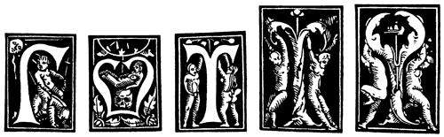 Рис. 6. Сюжеты и персонажи, гравированные в пражских инициалах Франциска Скорины, во множестве встречаются на страницах западноевропейских инкунабулов. Прага, 1517-1519 годы