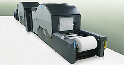 Рис. 1. Рулонная машина струйной печати Inkjet Web Press для печатания газет (проект компании Hewlett-Packard)