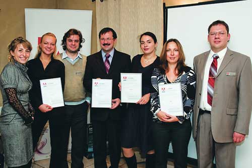 Награждение сертификатами российских авторизованных партнеров Adobe