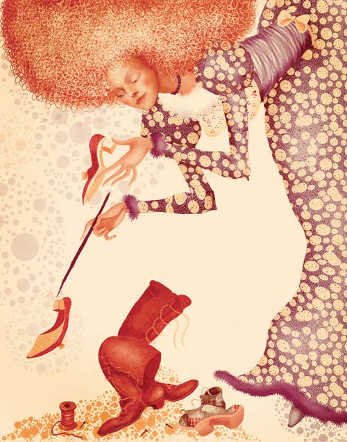 Иллюстрация к сказке «Волшебные каблучки» из сборника «Сказки для добрых сердец» Натальи Абрамцевой