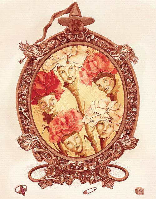 Иллюстрация к сказке «Цветы и зеркало» из сборника «Сказки для добрых сердец» Натальи Абрамцевой