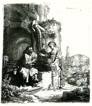 Христос и Самарянка (в развалинах). 1634 г.