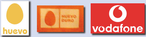 Логотипы испанской компании Huevo Duro («Крутые яйца») и британского оператора связи Vodafone
