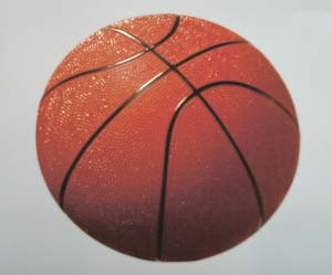 Баскетбольный мяч, отпечатанный