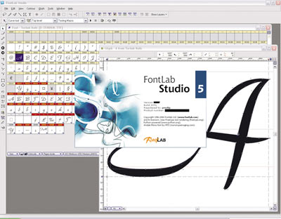 Рис. 4. Окно программы FontLab Studio 5.0.4