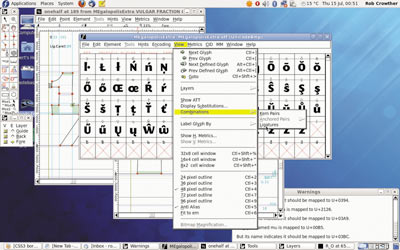 Рис. 5. Окно программы FontForge