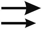 Рис. 3. Первоначальный наконечник сверху, уменьшенный снизу