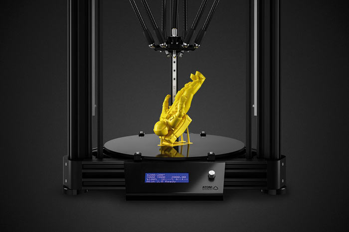 Для удобства выбора настроек при печати с карт памяти панель управления 3D-принтера ATOM 2.0 оборудована 
