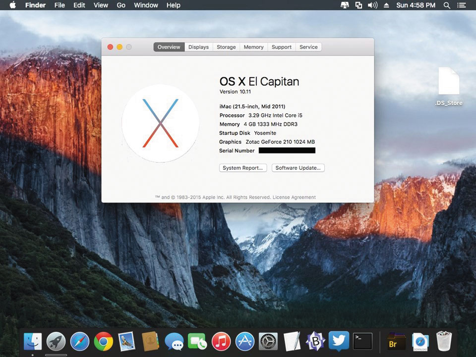 Рис. 1. Скриншот OS X El Capitan