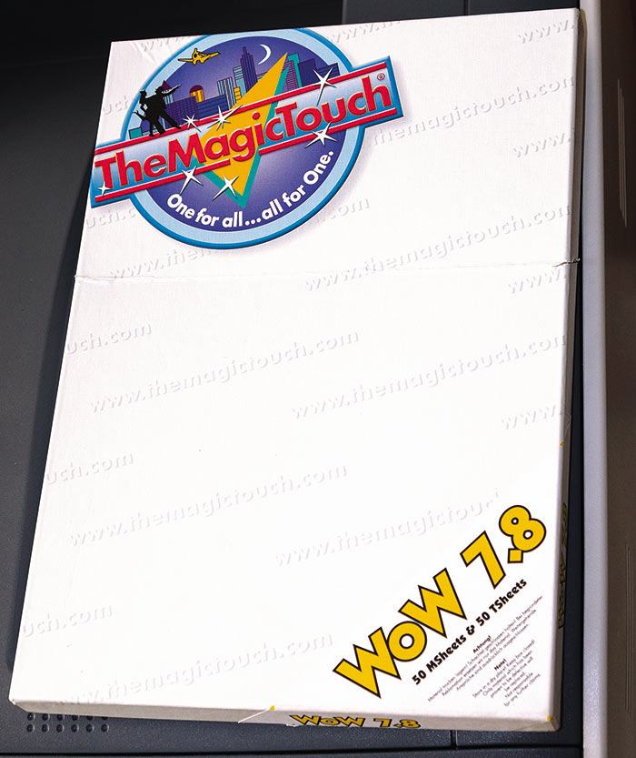Упаковка специальной бумаги The Magic Touch WoW 7.8 для двухступенчатого термопереноса изображений на темные и цветные ткани