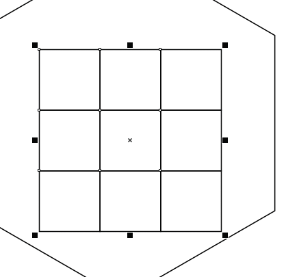 Рис. 5. Матрица из девяти квадратов, созданная при помощи инструмента Разлинованная бумага