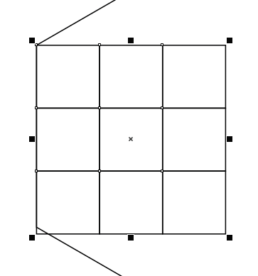 Рис. 8. Верхний левый угол группы квадратов совмещен с вершиной шестиугольника