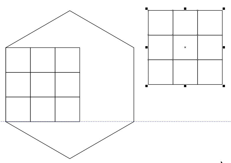 Рис. 11. Создание копии группы квадратов