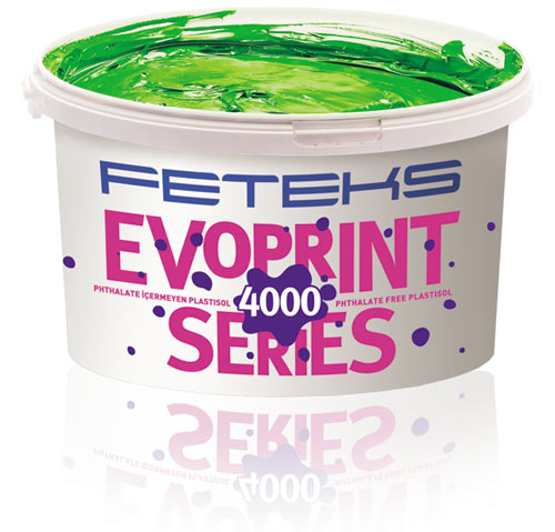Пластизолевая краска 
для трафаретной печати марки Feteks Evoprint 4000 