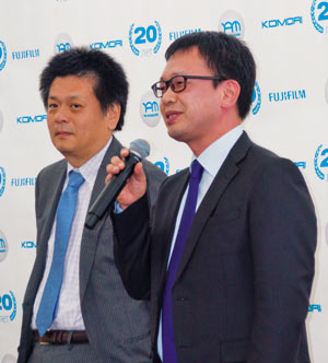 Кен Сагава, президент европейского подразделения KOMORI, и Такео Уехара, руководитель продаж подразделения машин защищенной печати корпорации KOMORI Japan, отметили важность долгого и плодотворного сотрудничества с компанией «ЯМ Интернешнл»