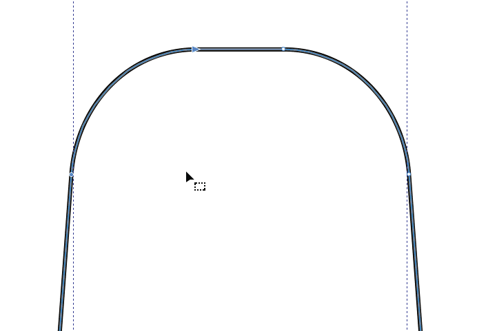 Рис. 55. Перемещение узловых точек левого верхнего угла прямоугольника