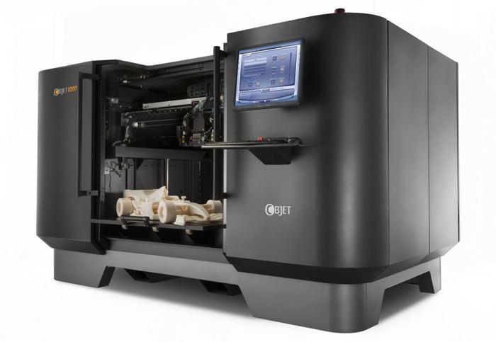 MJM 3D-принтер ObJet 1000 и готовое изделие