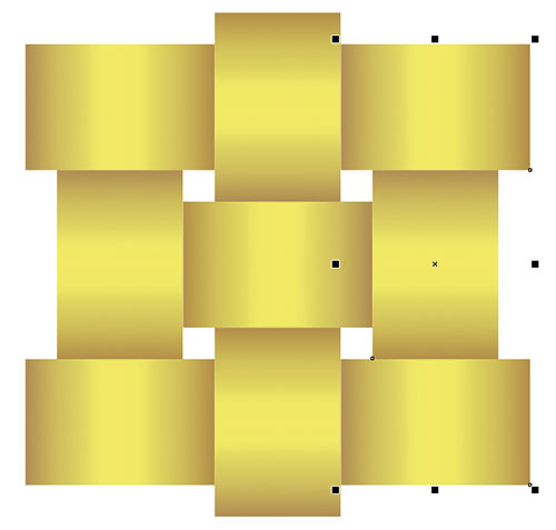Рис. 29. Создана копия группы из трех прямоугольников, расположенная на 50 мм правее