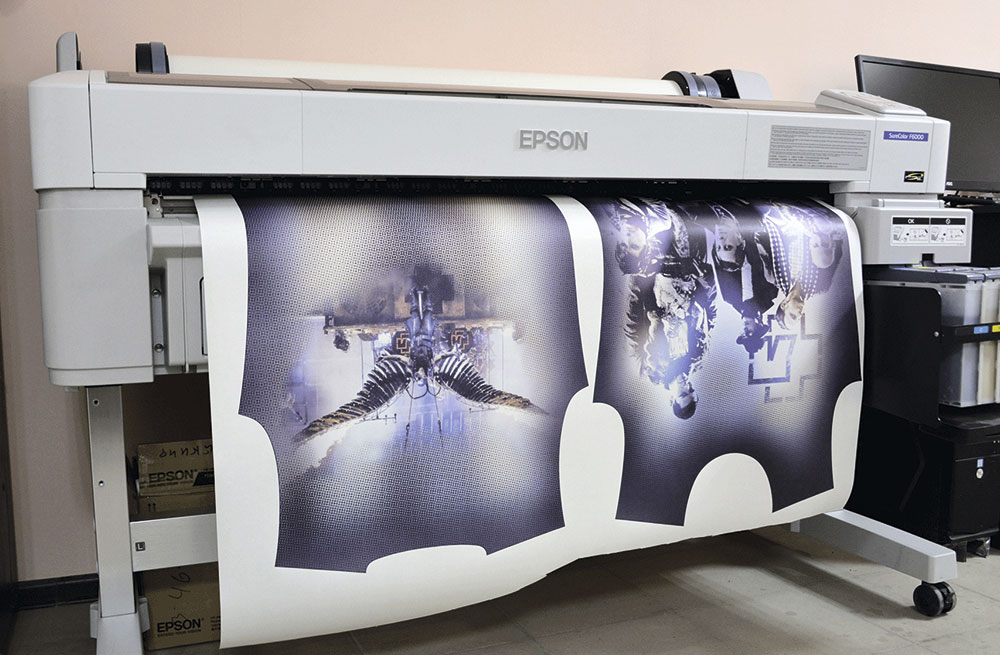 Печать на сублимационной бумаге на принтере Epson SureColor SC-F6000
