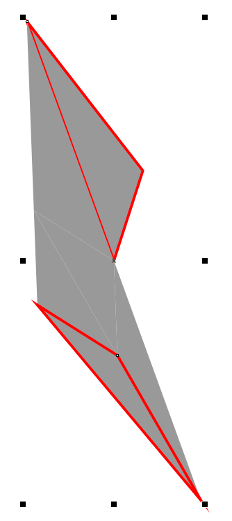 Рис. 20. Выделены два объекта (обведены красным) для перекрашивания в белый цвет