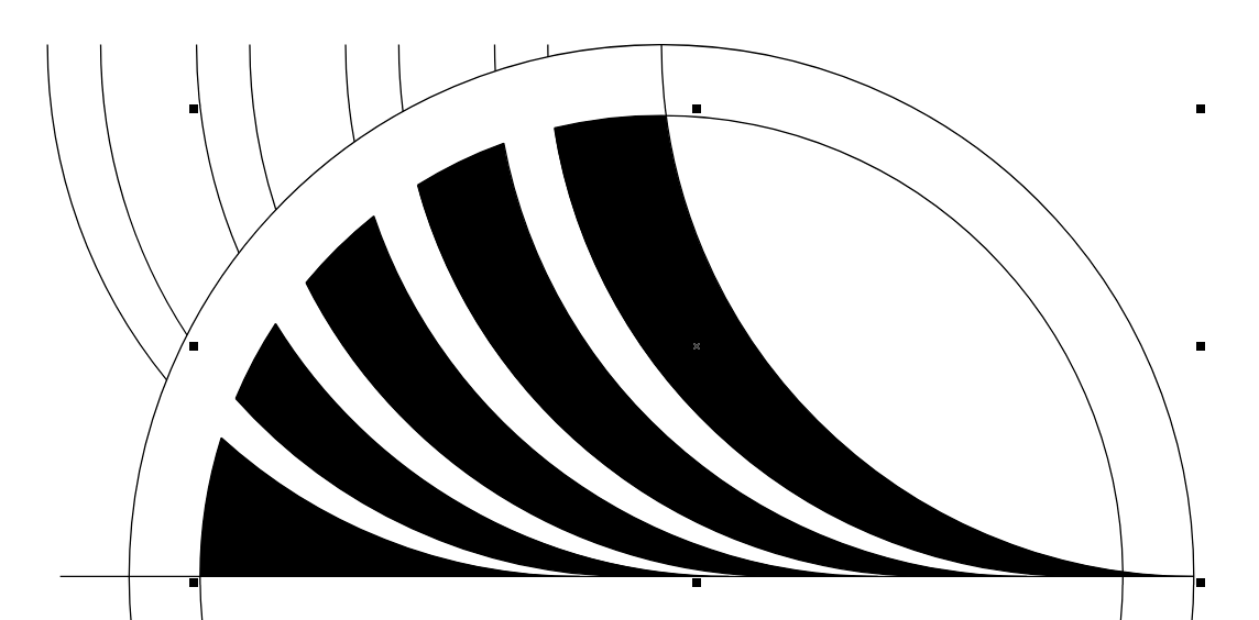 Рис. 27. Объекты, созданные при помощи инструмента Интеллектуальная заливка, окрашены в черный цвет
