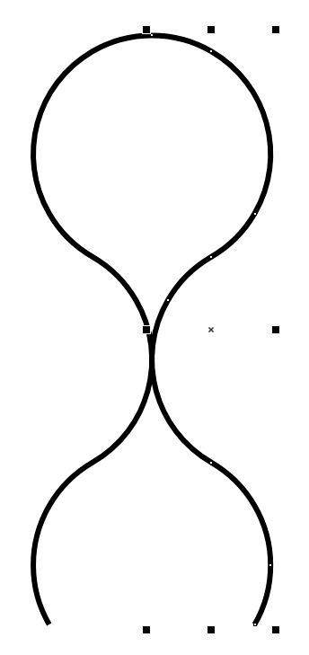 Рис. 29. Создана зеркально отраженная копия исходной кривой