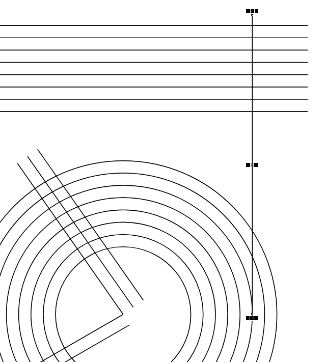 Рис. 61. Создана вертикальная линия 