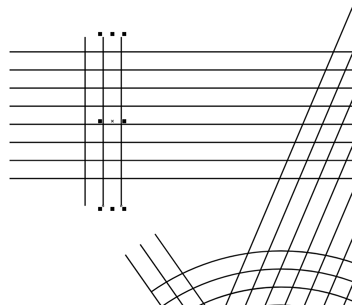 Рис. 68. Созданы две копии выделенной линии 