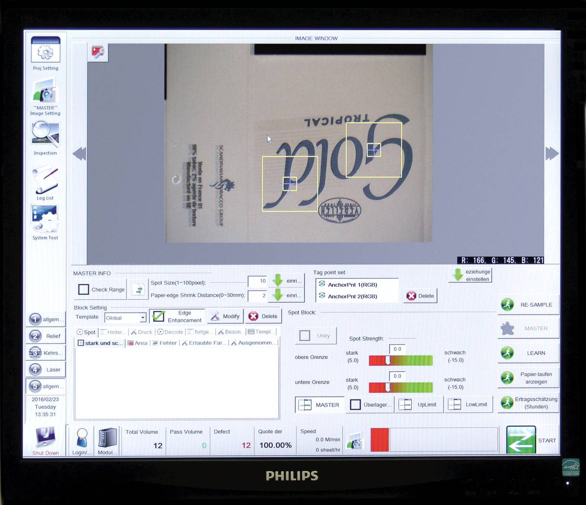 Интуитивно понятный интерфейс инспекционной машины Diana Eye 42 упрощает работу оператора оборудования