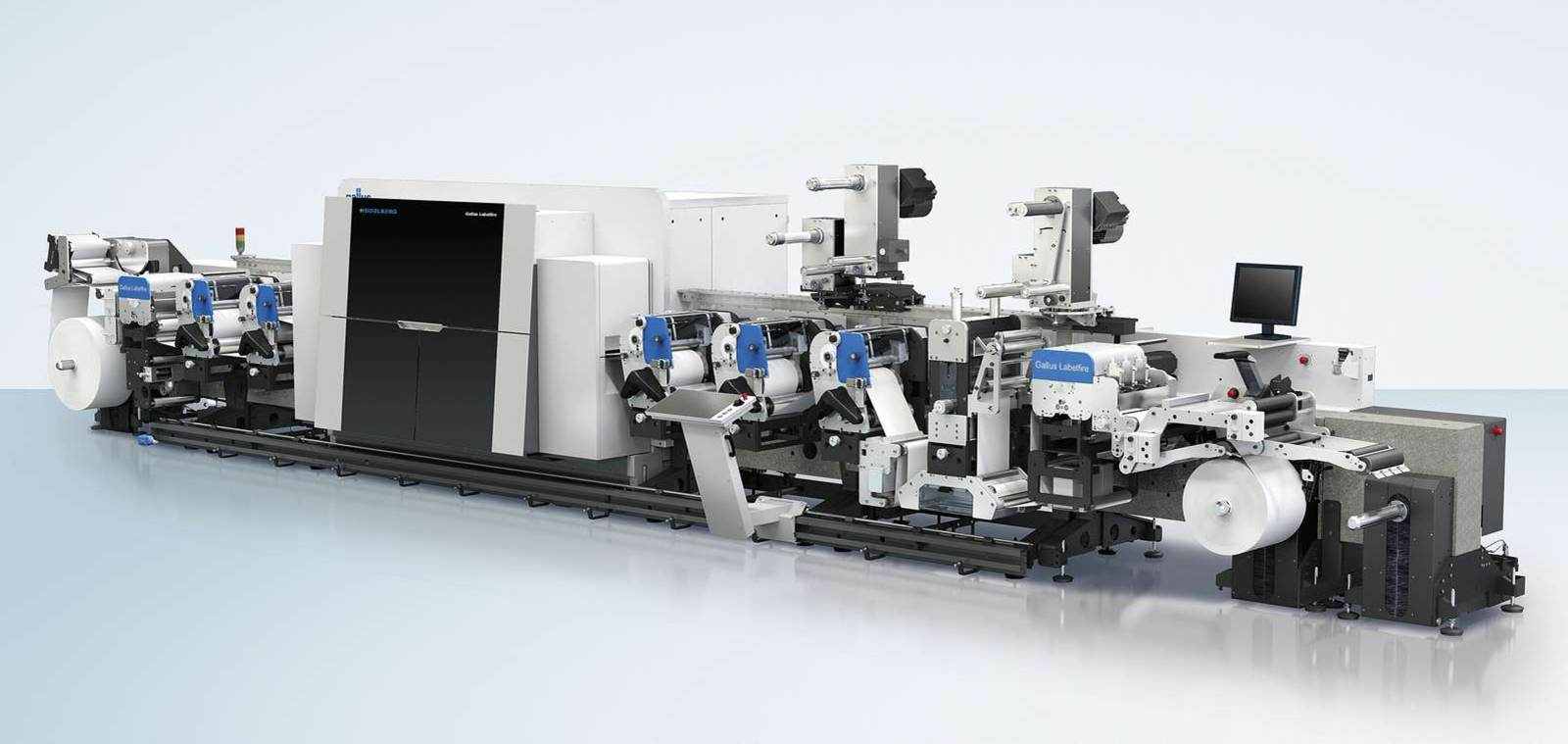 Непревзойденное качество струйной УФ-печати, максимальная эффективность цифровой технологии сочетается в машине Gallus Labelfire 340 со скоростью флексографской печати и возможностью выполнять дополнительные операции в линию