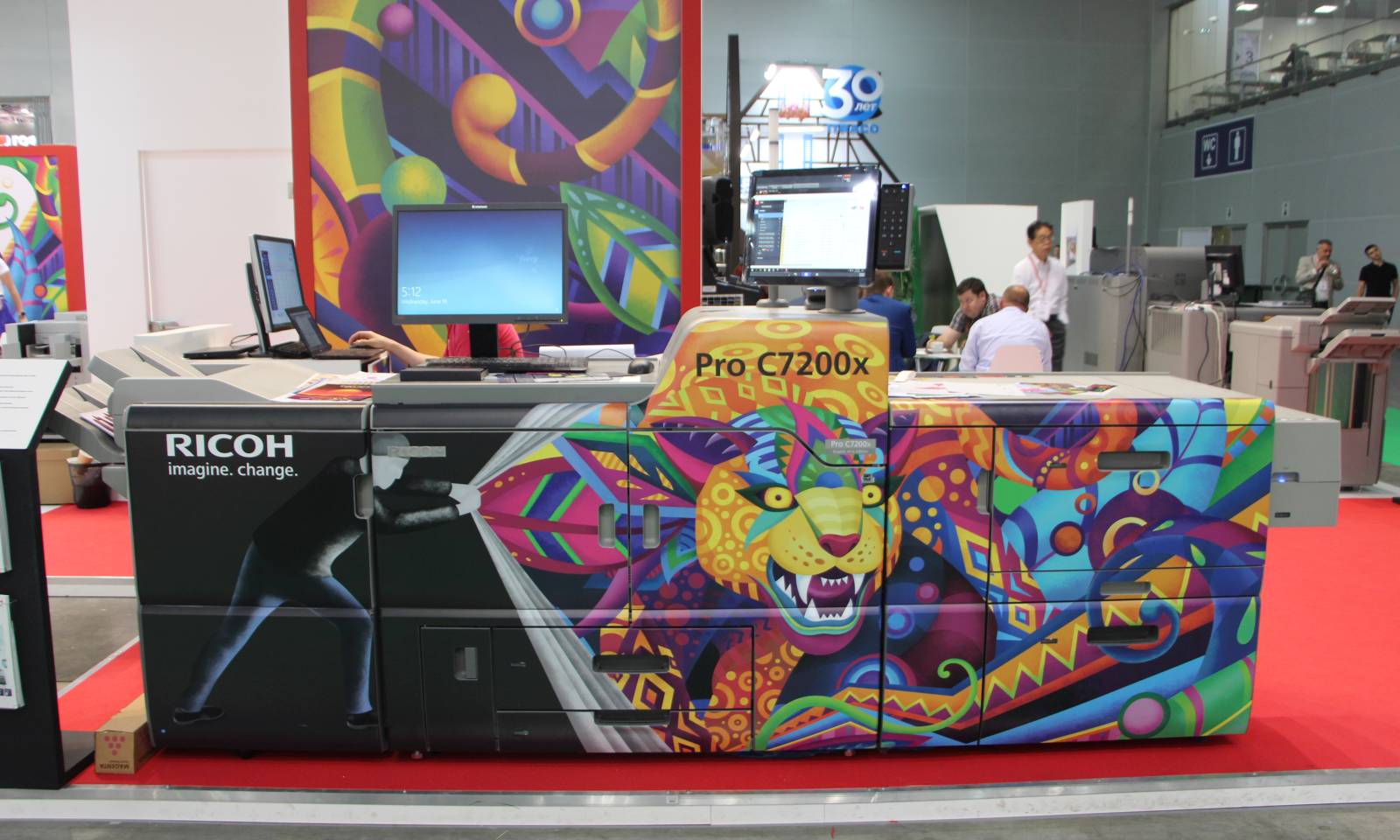 ЦПМ RicohProC7200X на стенде компании на выставке Printech-2019