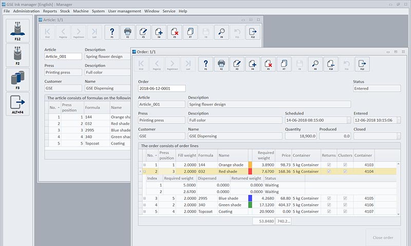 GSE Ink manager