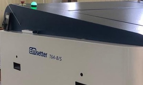 CtP EM SETTER T64 формата 8Up для изготовления металлических форм с термальным чувствительным слоем в типографии «Унипак»